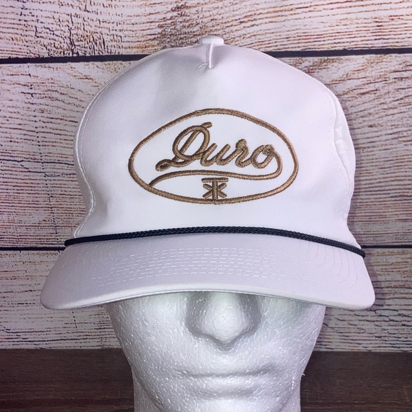 Men EUC Duro Golf Course Imperial White & Gold Hat - Picture 1 of 7